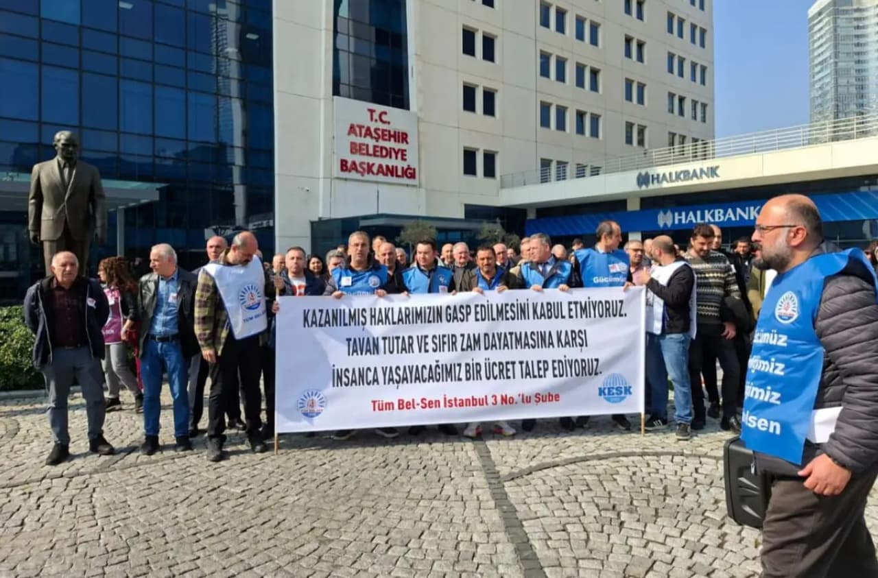 Ataşehir Belediyesi emekçilerinden ‘tasarruf’ tepkisi: ‘Toplu sözleşme hakkımız gasbedilemez’