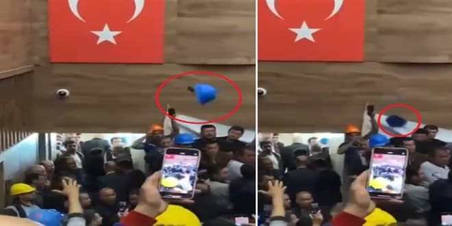 Muğla'da Santral Gerginliği: Başkan Aras'a Baret Fırlattılar