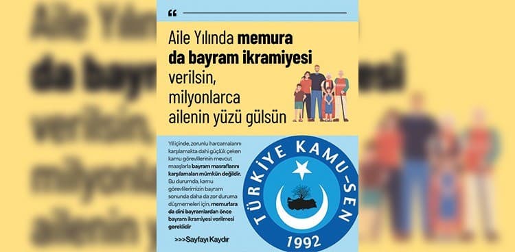 Kamu-Sen’den Memurlara Bayram İkramiyesi Çağrısı