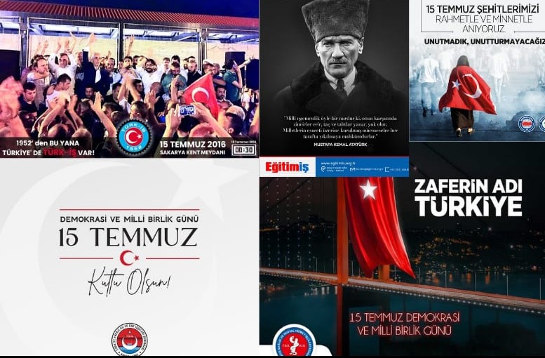 Joint Message from Unions on the 9th Anniversary of July 15: "Democracy, Secularism, and Public Sovereignty are Indispensable"
