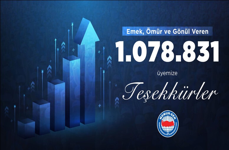 Memur-Sen Reaches Peak Again with 1 Million 78 Thousand 831 Members