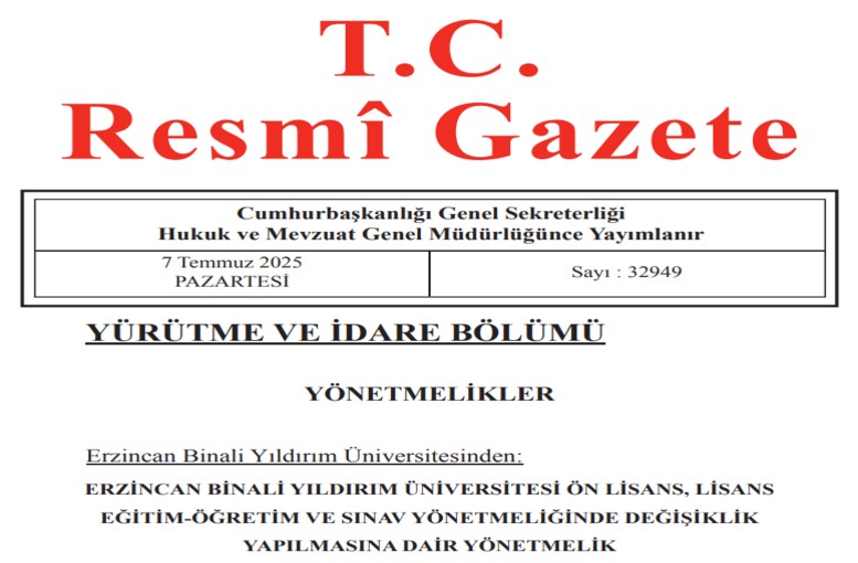 Official Gazette's July 7, 2025 Issue Published: New Regulations in Force
