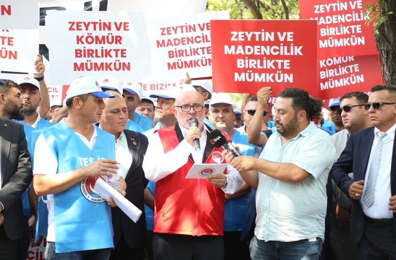 TES-İŞ Protests in Front of Parliament: Yatağan and Kemerköy Workers Say "We Are Here for National Energy and Employment"